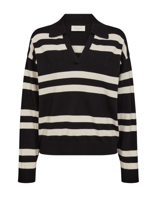 Freequent fqflow-pullover Black w. Moonbeam Melange