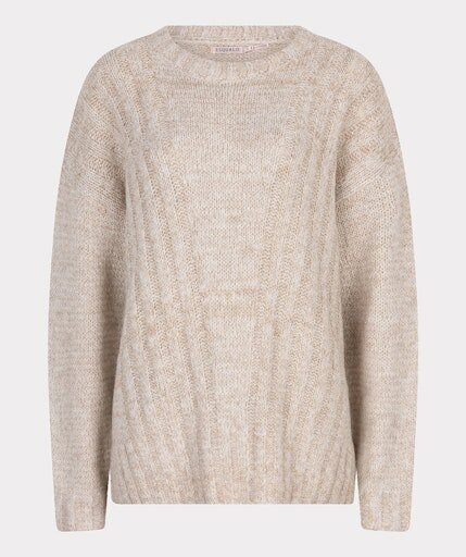Esqualo Sweater V-neck lurex Sand