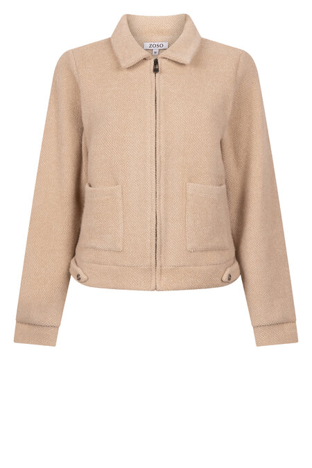 Zoso 254Fien Fancy jacquard jacket sand