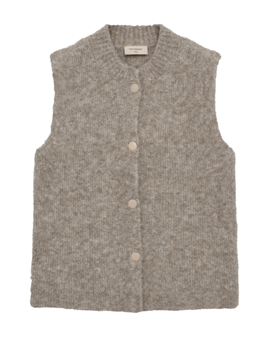 Freequent fqjump-waistcoat Desert Taupe Melange