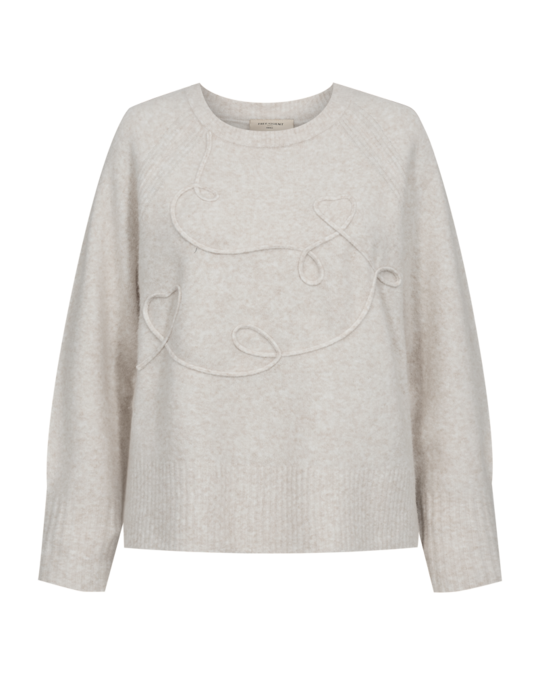 Freequent fqgrsevalin-pullover Moonbeam Melange