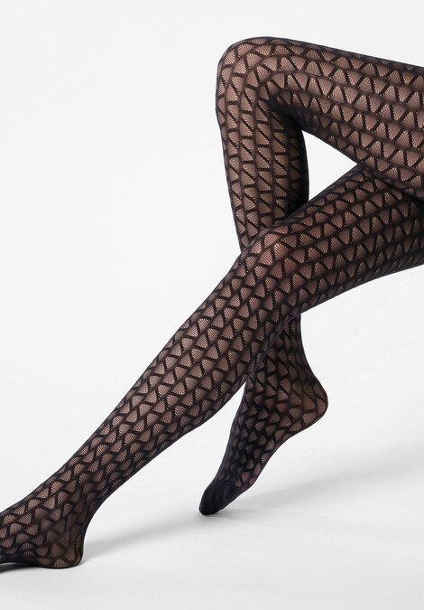 Oroblu Graphic Waves 40 den panty black