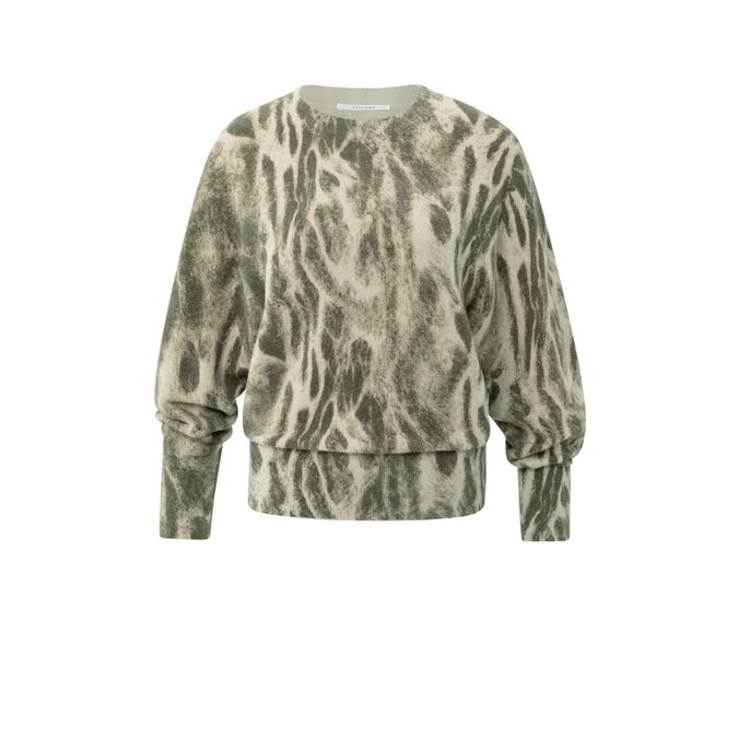 Yaya Soft sweater with abstract all-over print