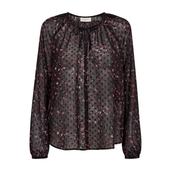 Freequent fqsanda-blouse Black w. Port Royale