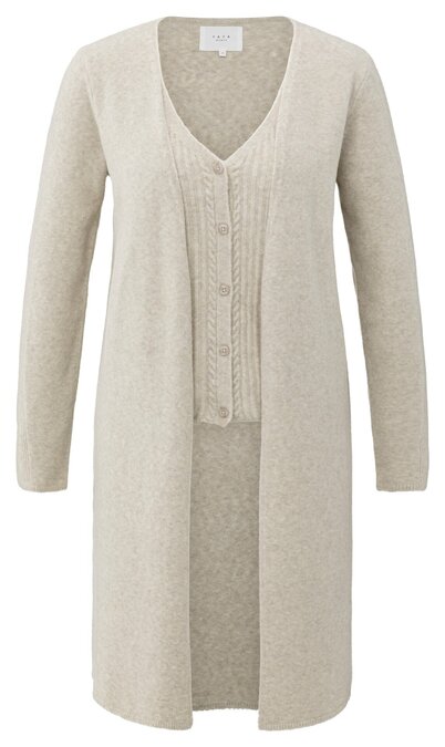 Yaya Long cardigan cloud grey melange 01-010138-510