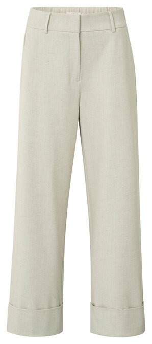 Yaya Soft structured trousers cloud grey melange 01-301224-510