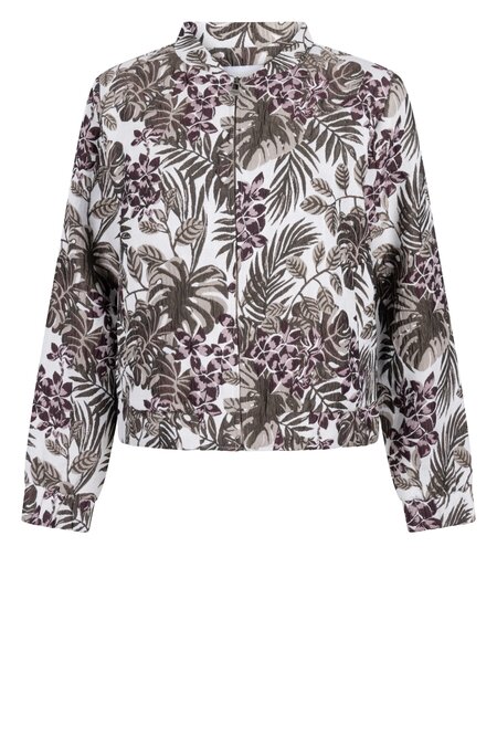 Zoso 255Sandra Fancy jacquard jacket offwhite-bordeaux