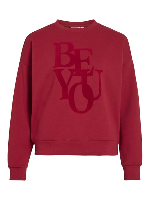 Vila vireflect be you o-neck l/s top Jester Red