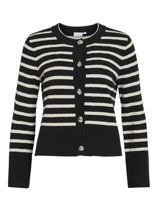 Vila vimalfine o-neck l/s knit cardigan Black Beauty