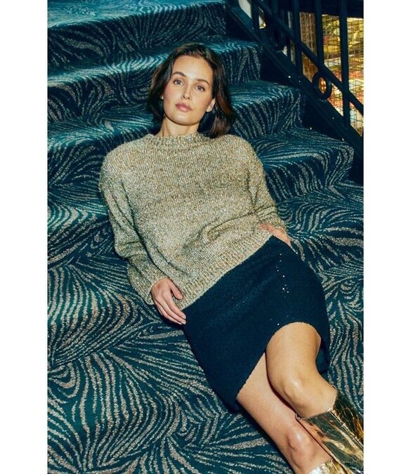 Freequent fqlaglit-pullover Moonbeam w Multi Col Metallic