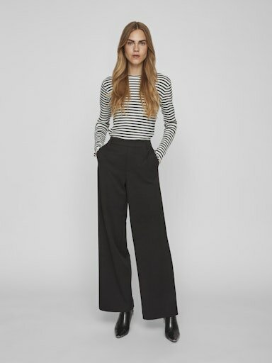 Vila vivarone hw wide pant - noos zwart