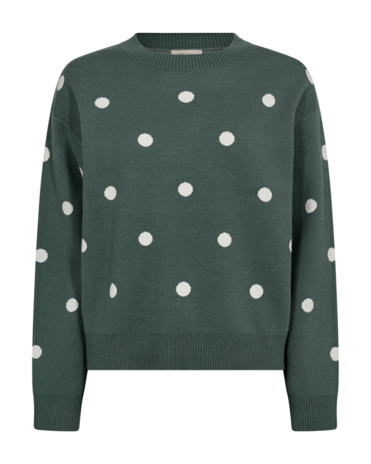 Freequent fqflow-pullover Dark Forest w. Star Off-White