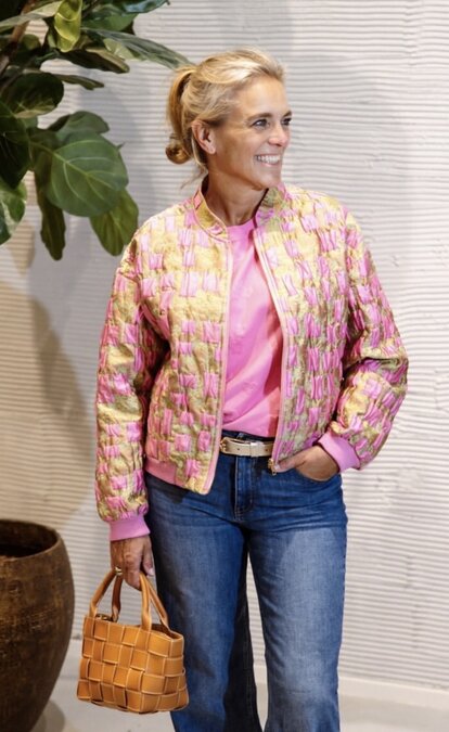 Freequent fqflowy-jacket Pale Mauve w. Wild Orchid