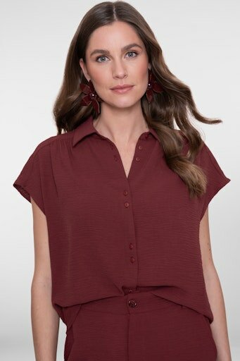 Geisha Blouse crinckle cherry 63140-21
