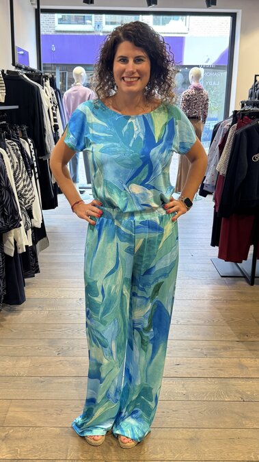 K-design Jumpsuit met bloemen design C308