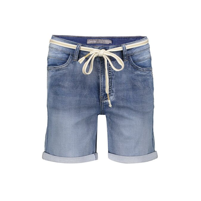 Geisha FRANCES Shorts denim mid blue denim