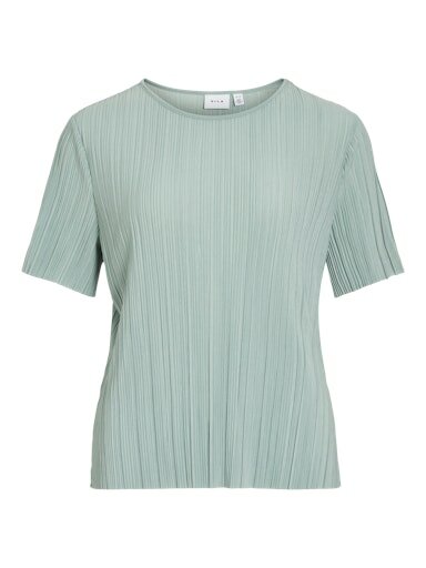 Vila viplisa o-neck s/s top - noos Blue Surf