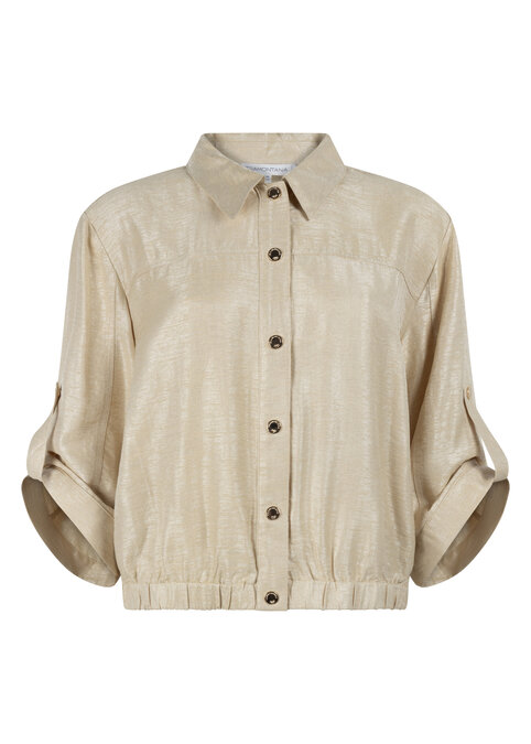 Tramontana Shimmer RollUp Sleeve Jacket  Pebble