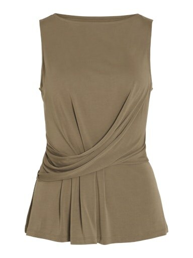 Vila vimodala boat neck s/l top/vol/bfs Cub