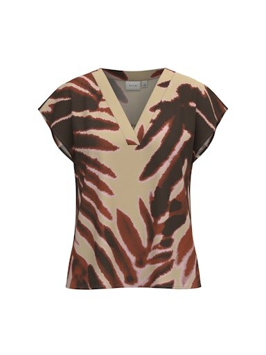 Vila vialinia  era v-neck s/s top/1 Slate Black MULTI COLOR