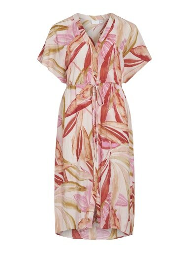 Vila vilimia pri v-neck s/s midi dress/pb Fiji Flower OLA