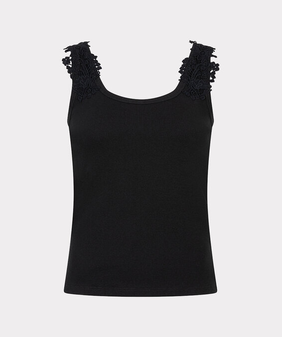 Esqualo Singlet shoulder detail black