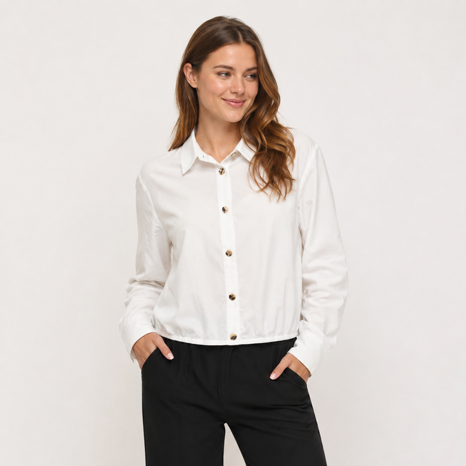 Freequent fqjallo-shirt Star Off-white