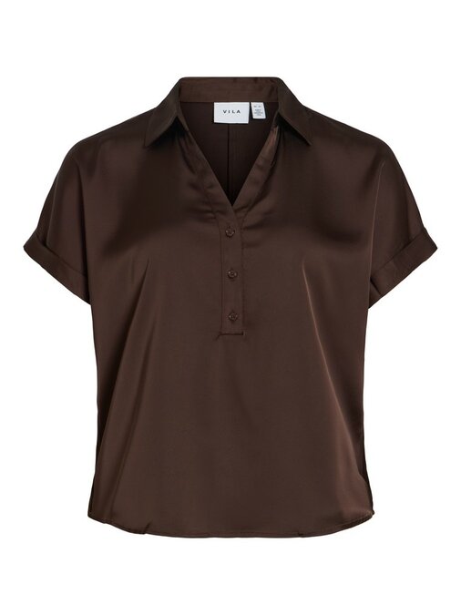 Vila vienna ravenna s/s top - noos Coffee bean
