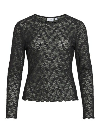 Vila vifay o-neck l/s top - noos Black Beauty
