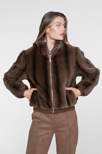 Geisha Jacket fake fur brown 69524-19 brown