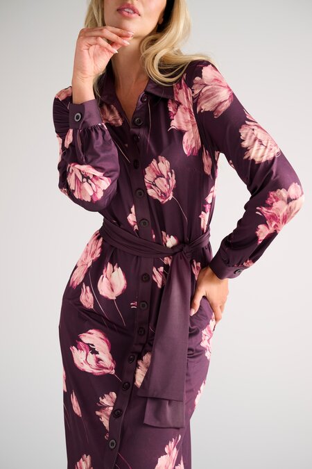 K-Design Maxi hemdjurk met bloemenprint D112-P149