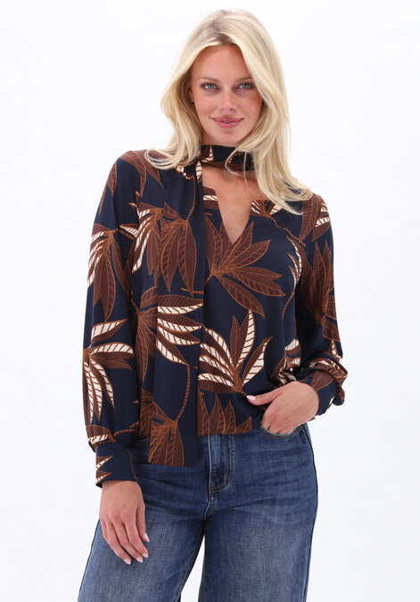 K-Design Top met sjaaltje & print D307-P154
