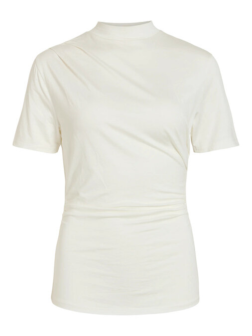 Vila vipinna highneck s/s top Snow White