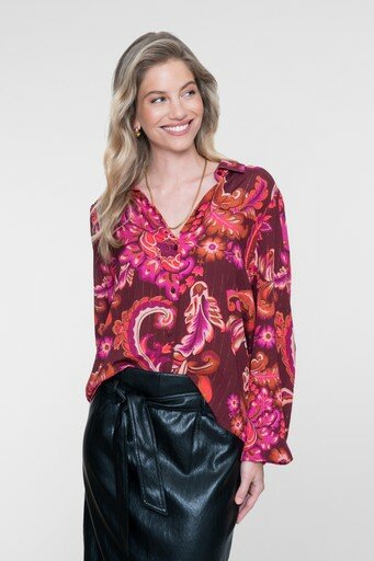 Geisha blouse fuchsia/coral 63674-20 fuchsia/coral