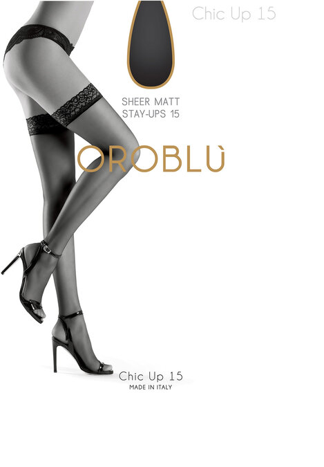 Oroblu chic up zwarte 15 lycra stay-up