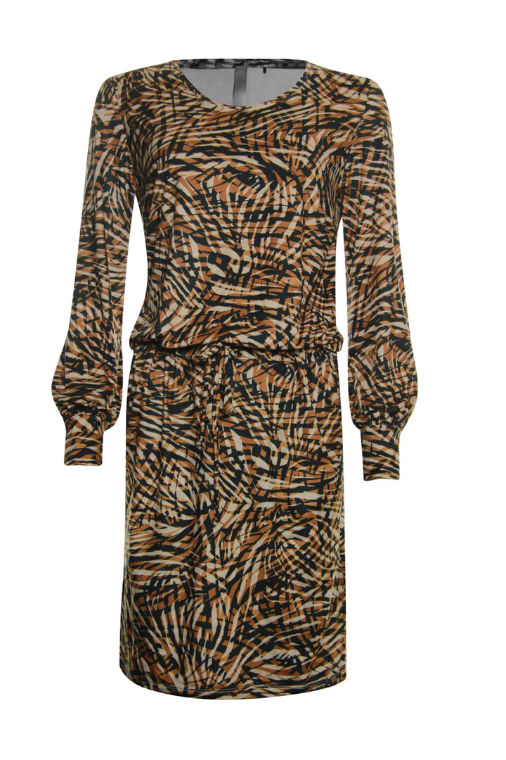 Poools  Dress suedine print safari strip