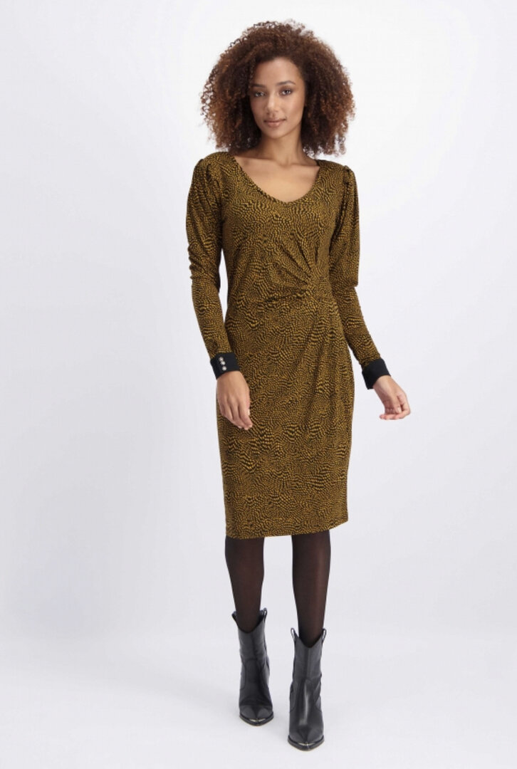 Tramontana Dress Dazzling Tones Print  Print Yellows