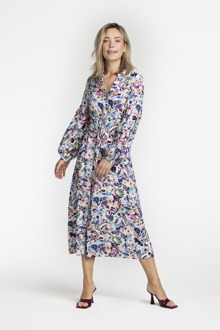 Tramontana Dress Spring Garden Print PrintWhites