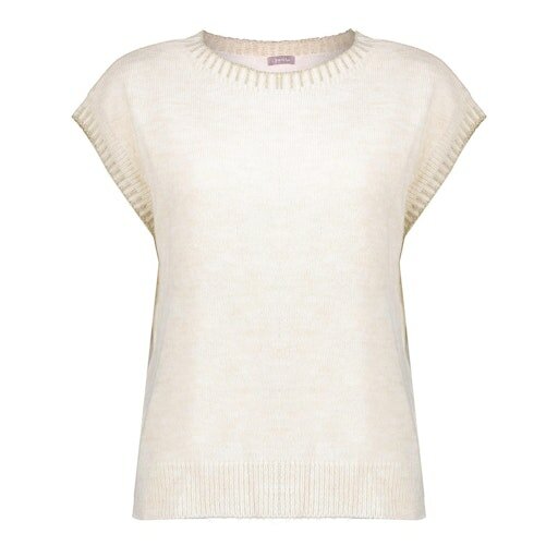 Geisha Spencer with lurex stitch  off-white/gold