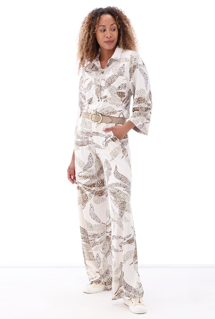 K-Design broek met design & riem A211-P978