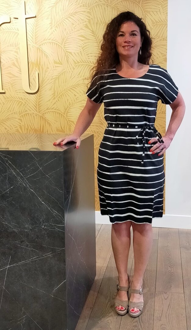 Lady Day Amelie Painted Stripe Black