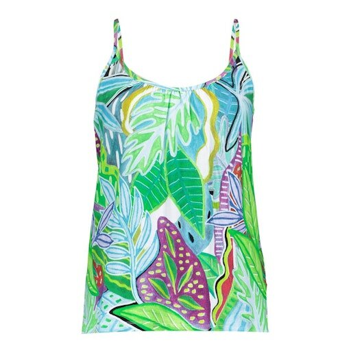Geisha Singlet jersey AOP turquoise/green  52448-60 SUE