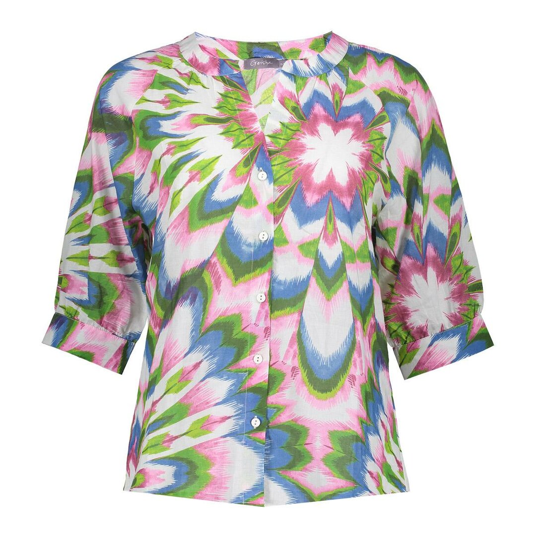 Geisha Top ecru/lilac/blue  53471-20