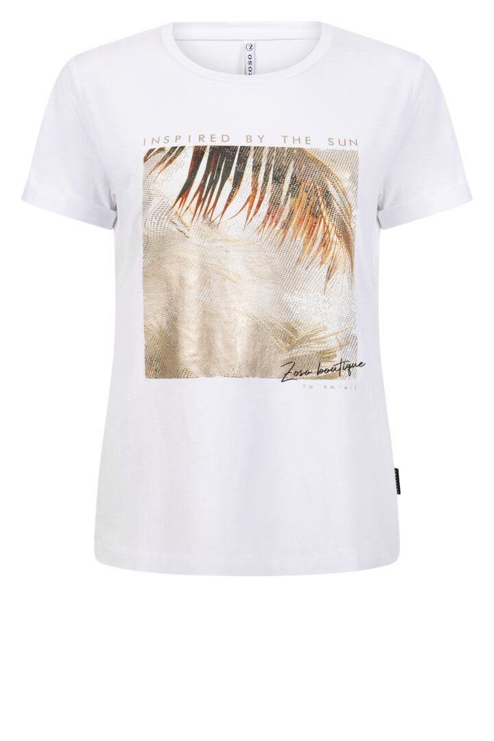 Zoso Nanda white/sand t-shirt