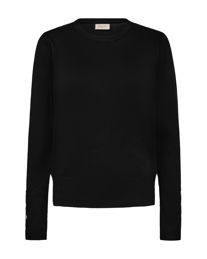 Freequent fqkatie-pullover ronde hals Black