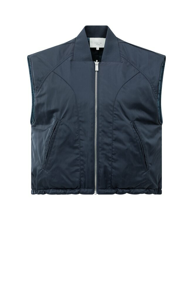 Yaya Nylon reversible bodywarmer inkwell blue 02-021005-508