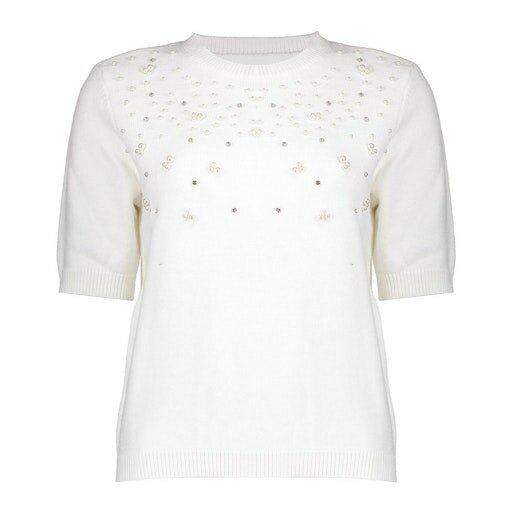 Geisha Pull pearls off-white