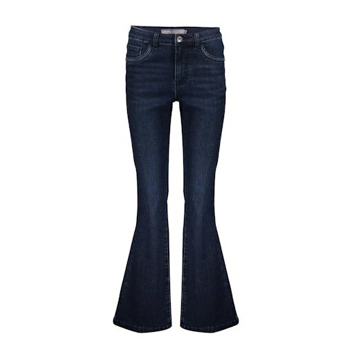Geisha Jeans flair blue denim lurex