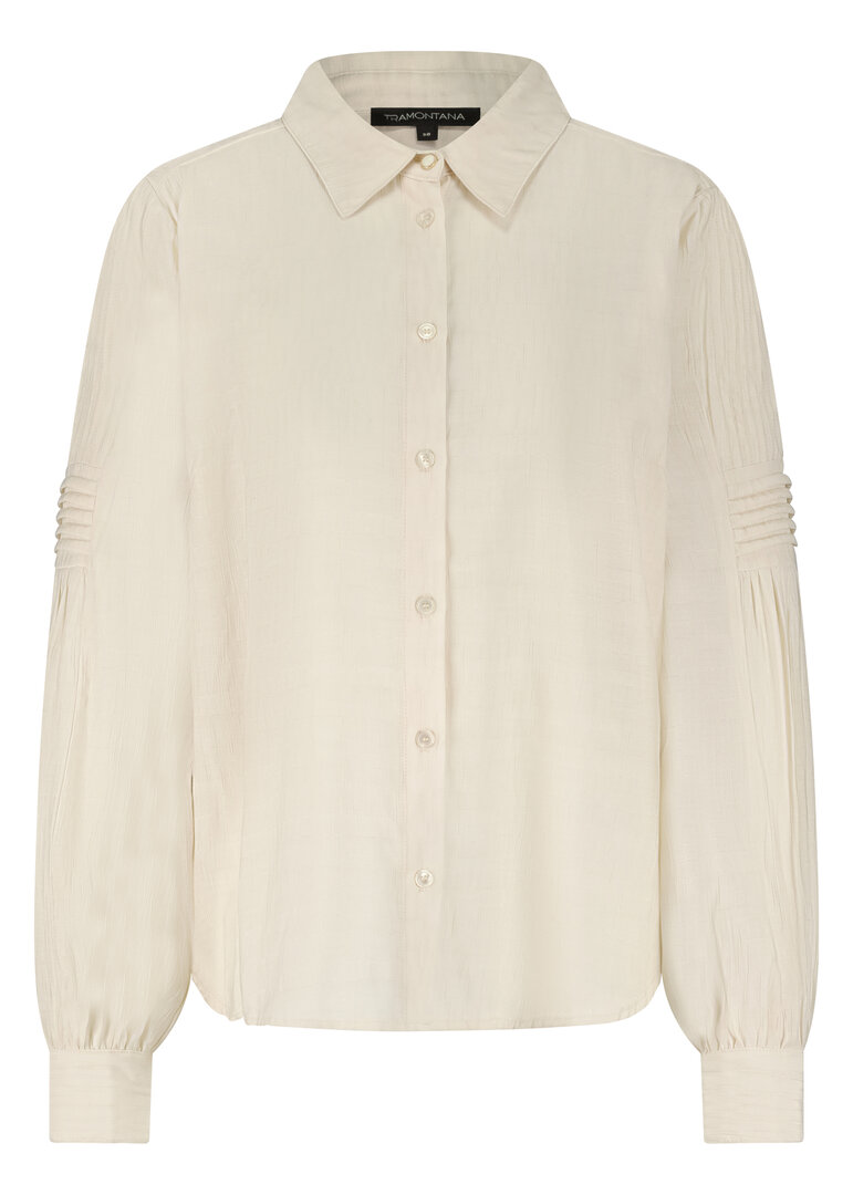Tramontana Blouse Pintuck Shoulder Detail Stone