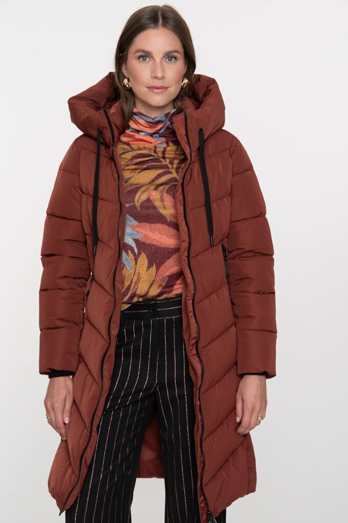 Geisha Jacket mid long brick